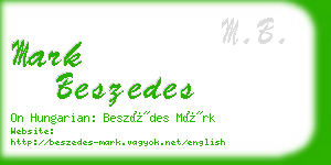 mark beszedes business card